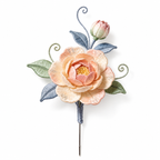 Seasonal Silk Thread Flower Brooch