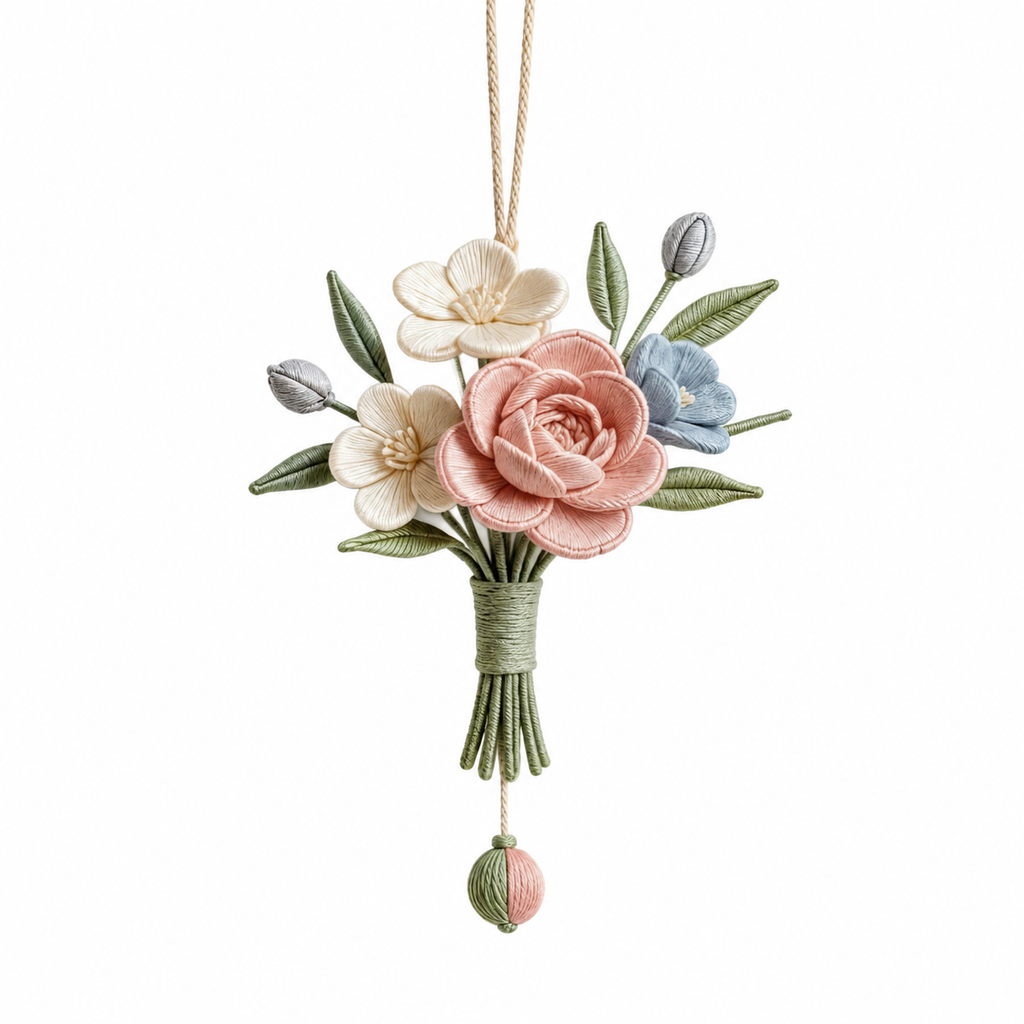 Everlasting Silk Thread Floral Wall Bouquet