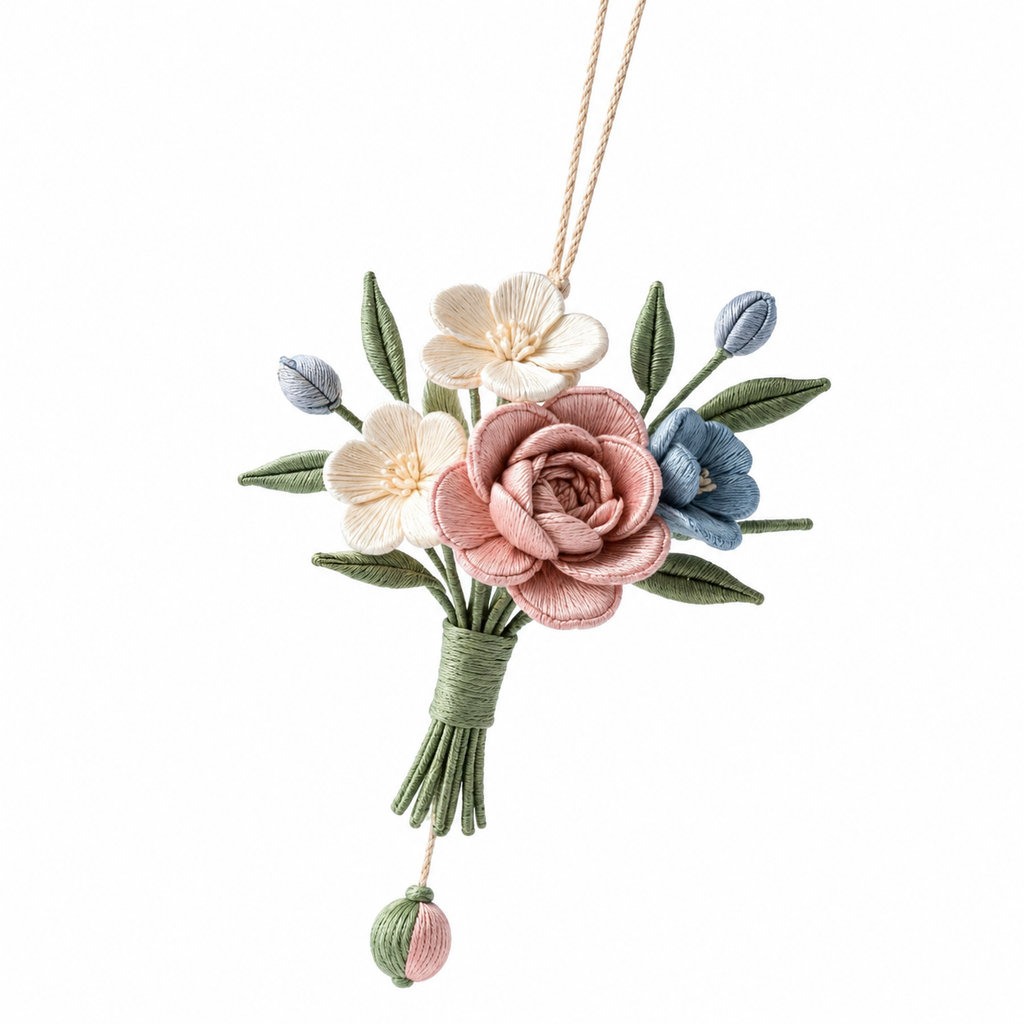 Everlasting Silk Thread Floral Wall Bouquet