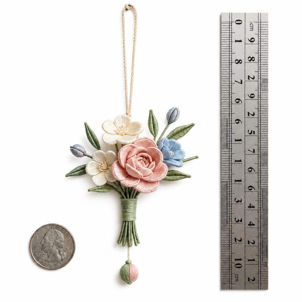 Everlasting Silk Thread Floral Wall Bouquet