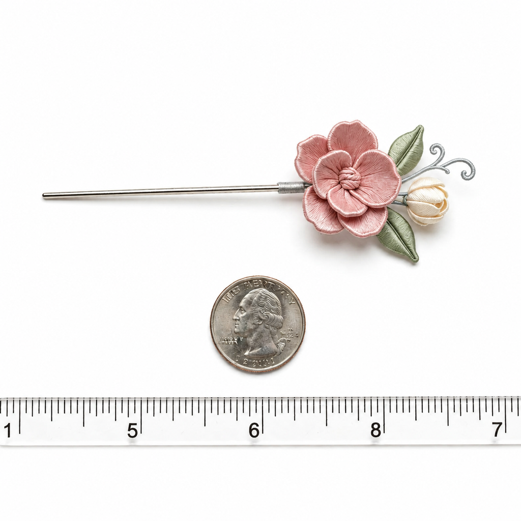 Silk Thread Blossom Hair Pin