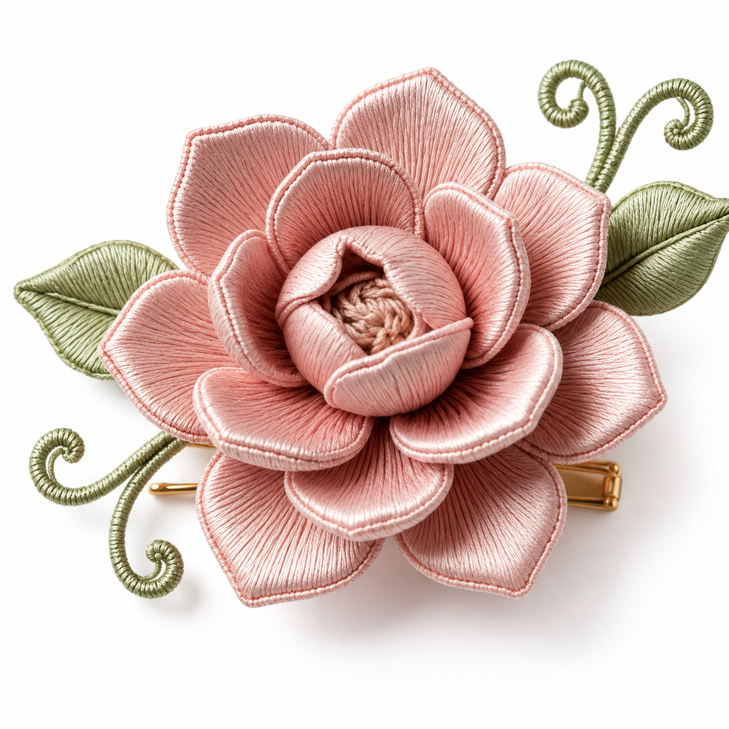 Heritage Silk Thread Floral Brooch