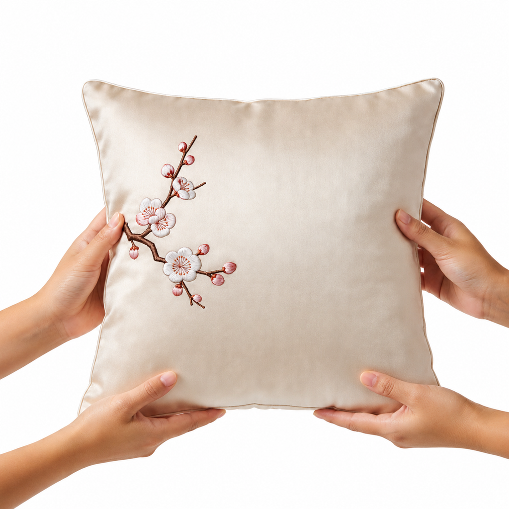 Silk Garden Suzhou Embroidery Cushion Cover
