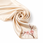 Whispering Blossom Suzhou Embroidery Silk Scarf
