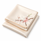 Whispering Blossom Suzhou Embroidery Silk Scarf