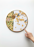 Auspicious Ginkgo & Magpie Cloisonné Wall Art
