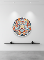 Blessing, Longevity & Reunion Cloisonné Roundel
