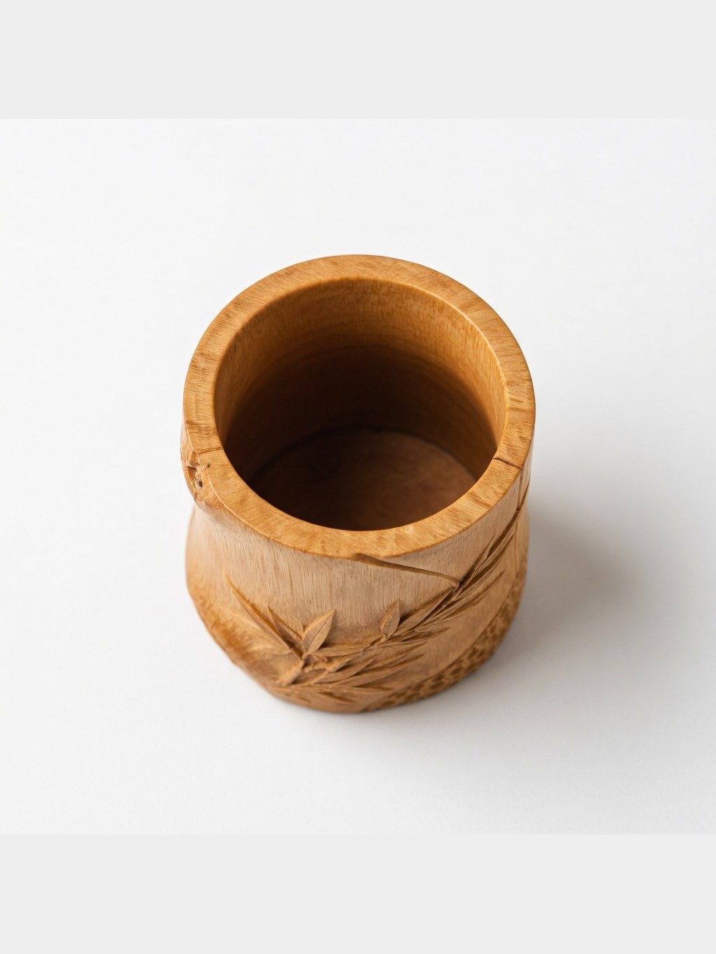 Bamboo Landscape Carved Pen Holder