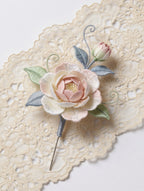 Seasonal Silk Thread Flower Brooch