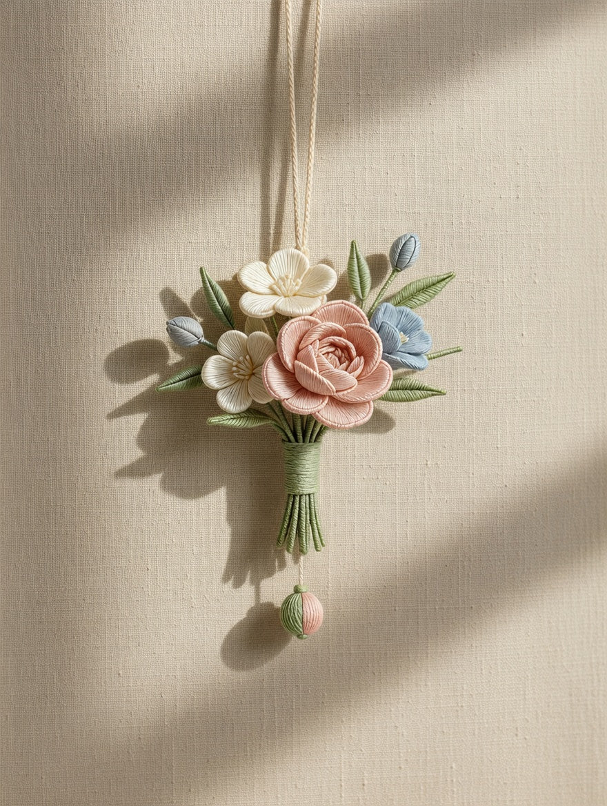 Silk Thread Wall Bouquet