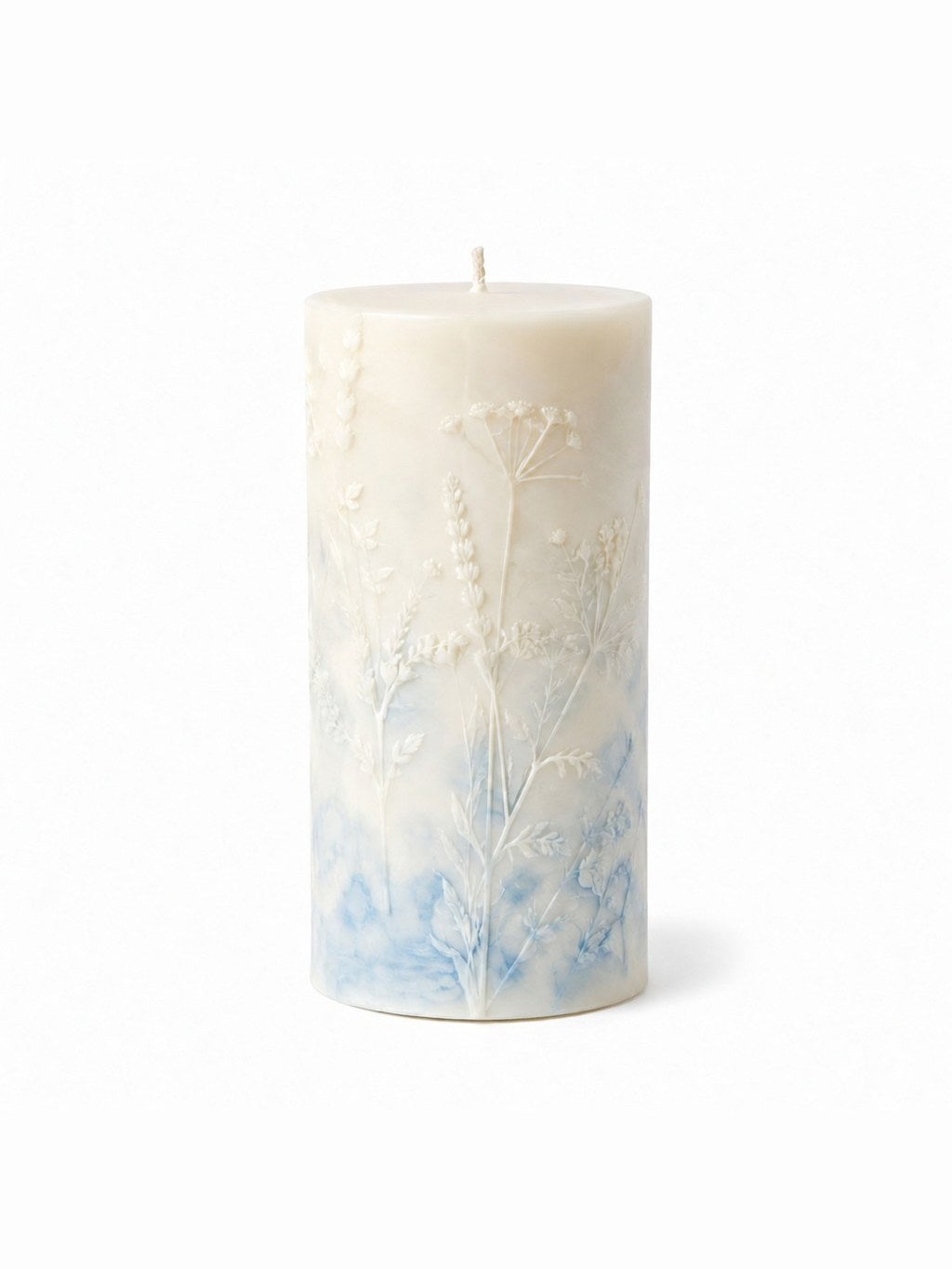 Botanical Relief Pillar Candle