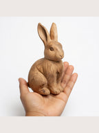 Hand-carved boxwood Rabbit Ornament