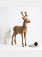 Hand-carved boxwood Deer ornament