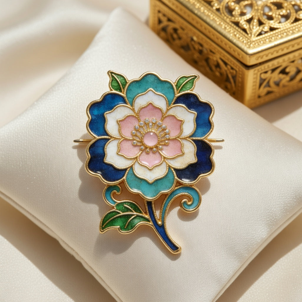 Cloisonné Brooch