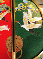 Auspicious Crane & Cloud Cloisonné Roundel