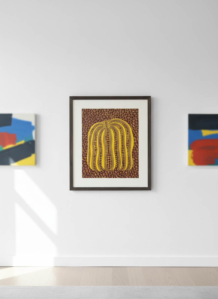 Golden Harvest Pumpkin Cloisonné Wall Art