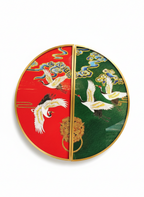 Auspicious Crane & Cloud Cloisonné Roundel