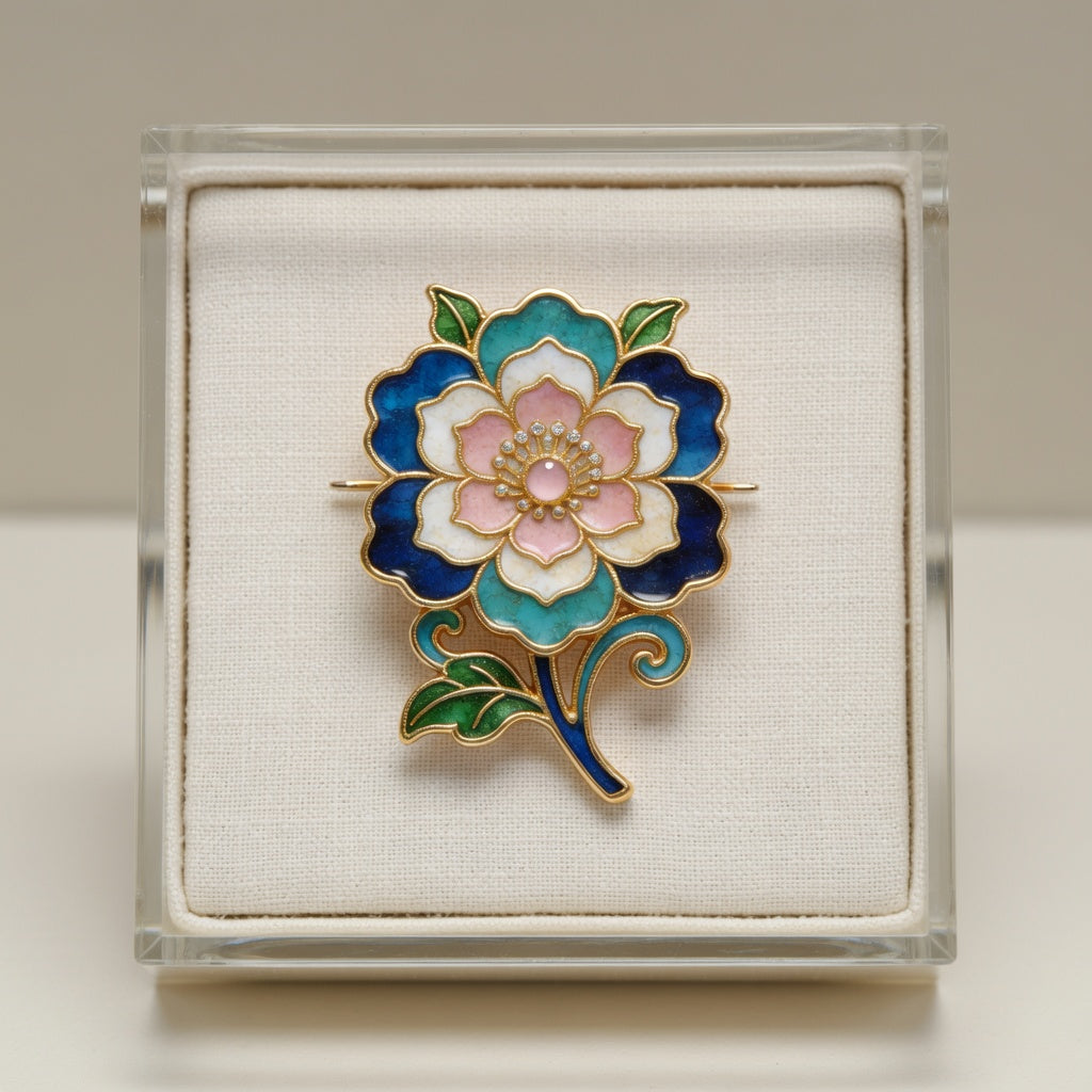 Cloisonné Brooch