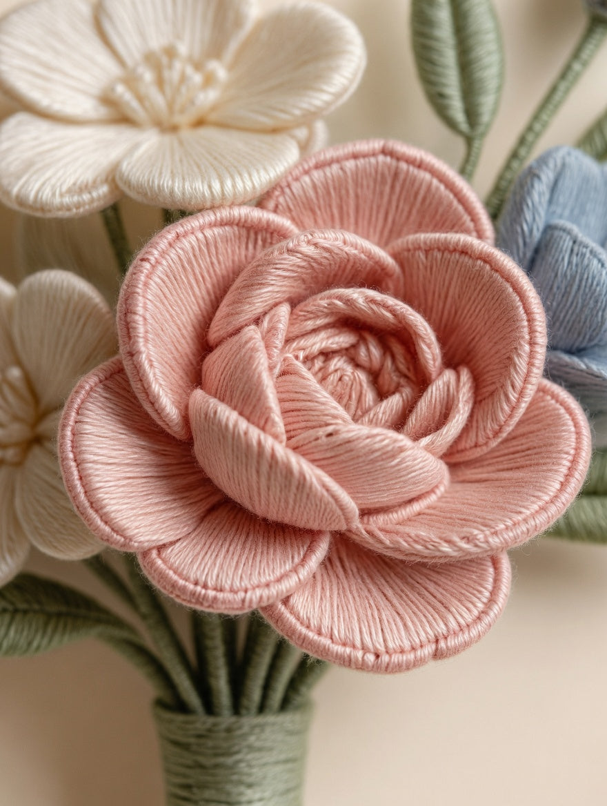 Silk Thread Wall Bouquet