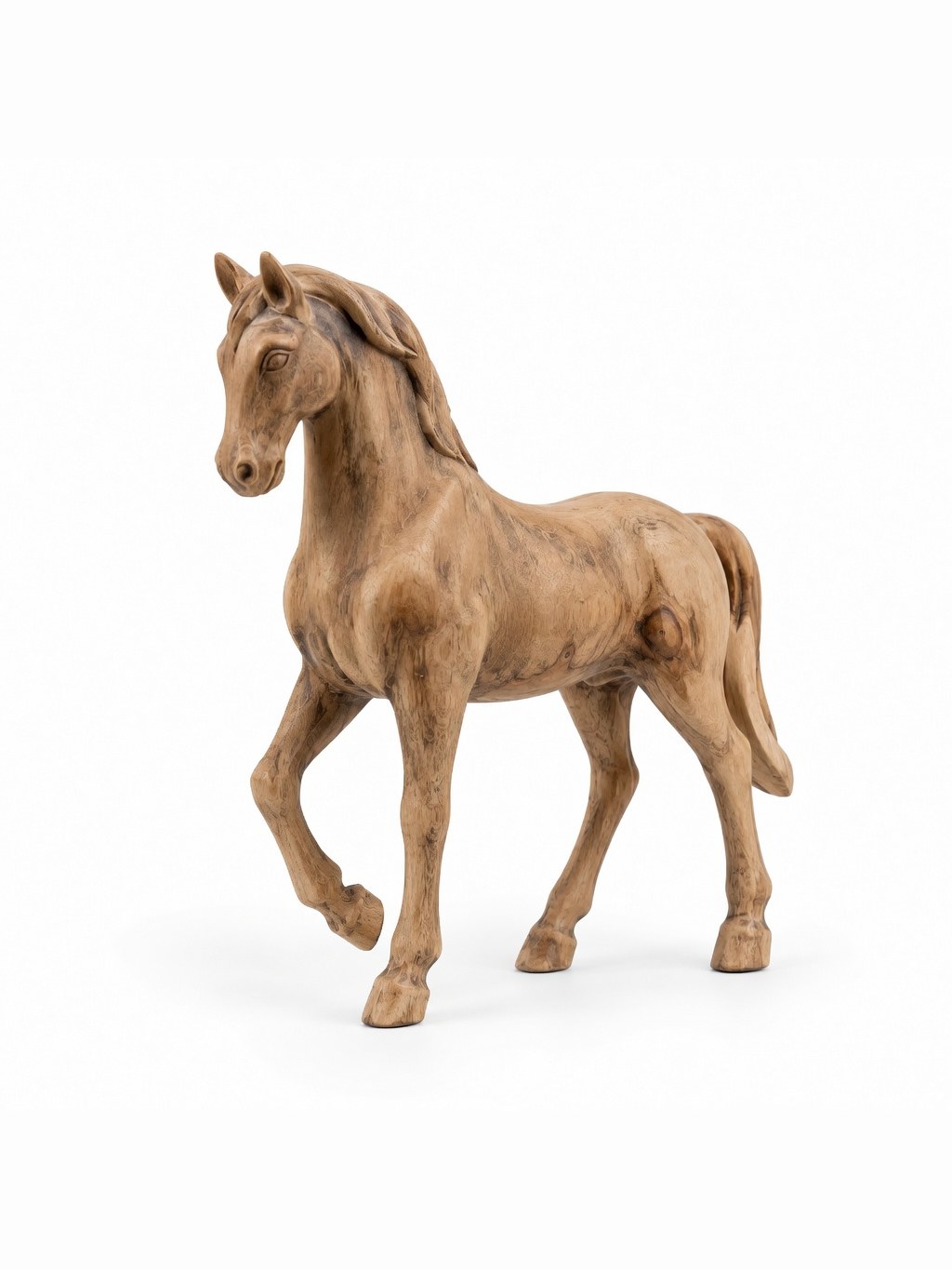 Hand-carved boxwood Horse ornament