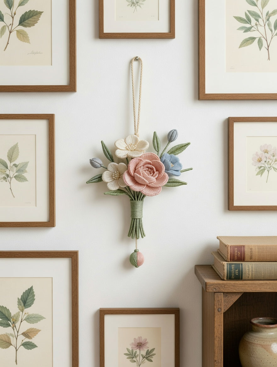 Silk Thread Wall Bouquet