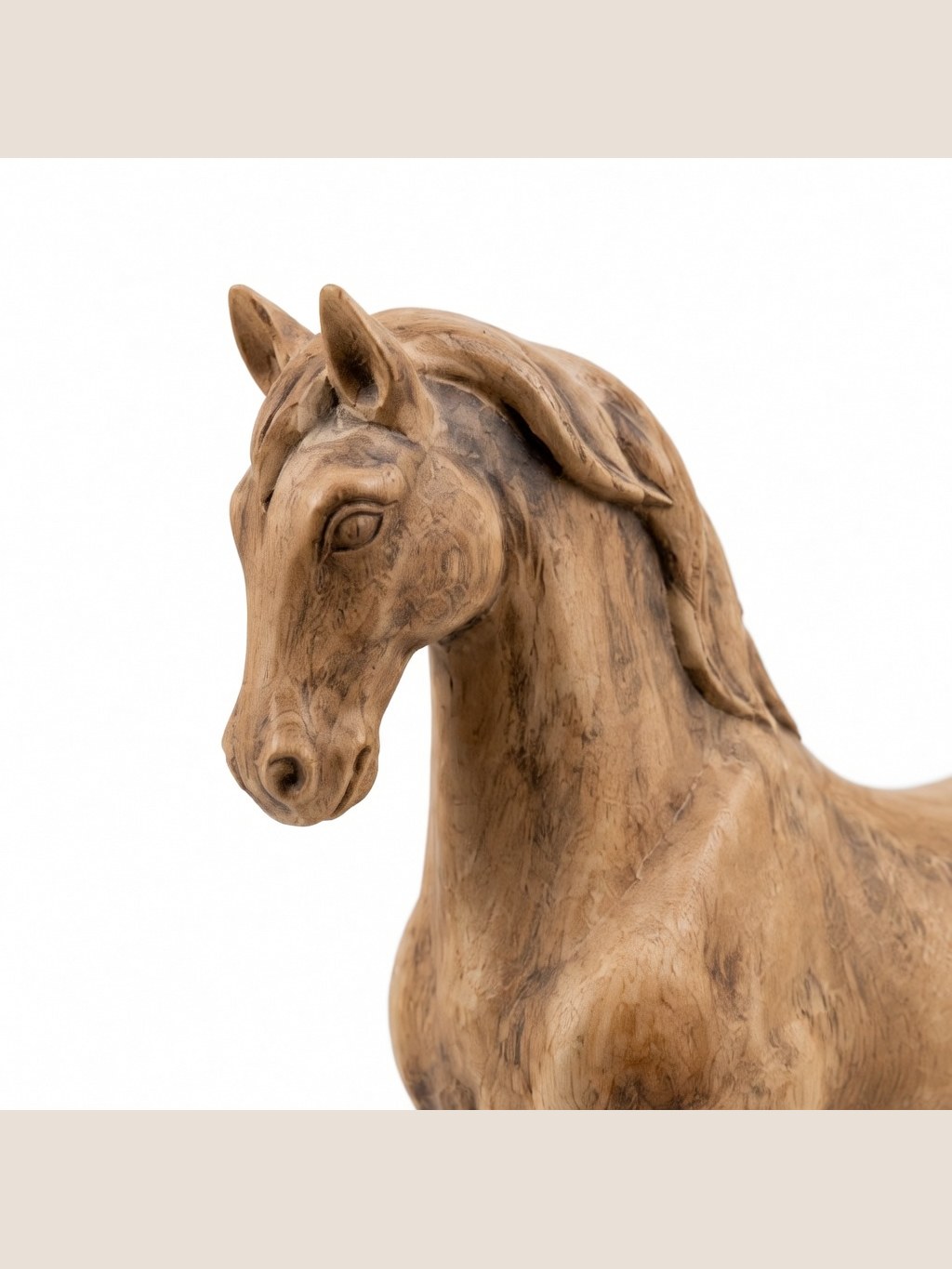 Hand-carved boxwood Horse ornament