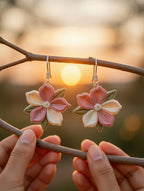 Silk Thread Blossom Earrings