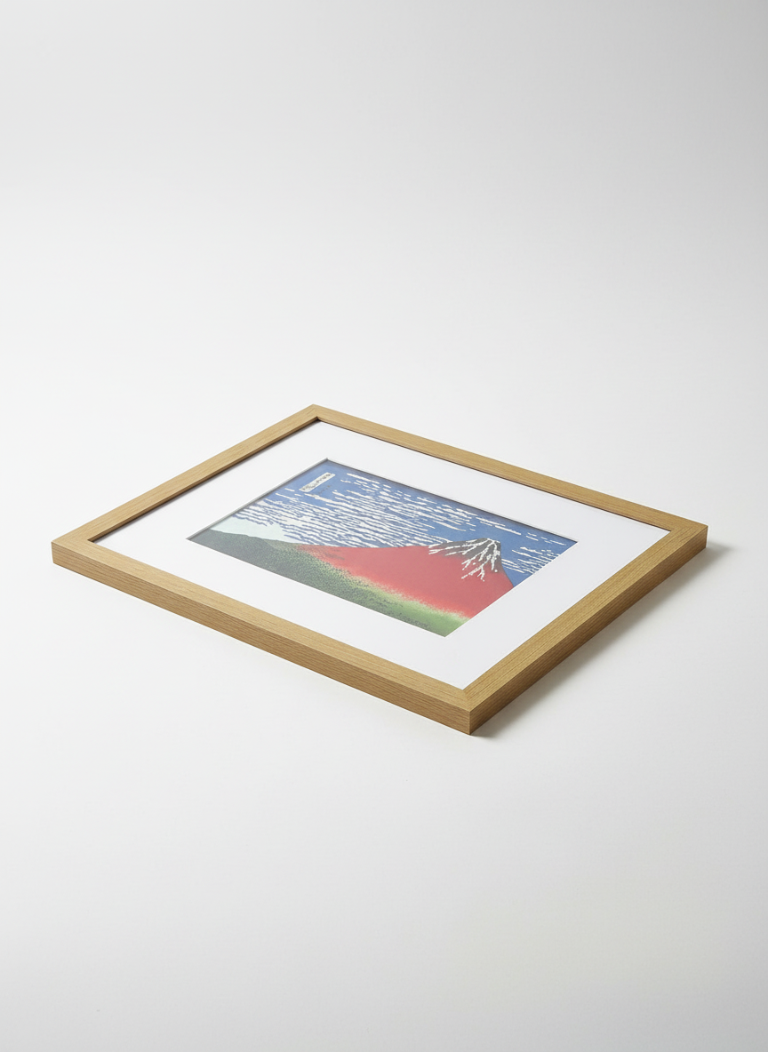 Cloisonne Crimson Mount Fuji Sky