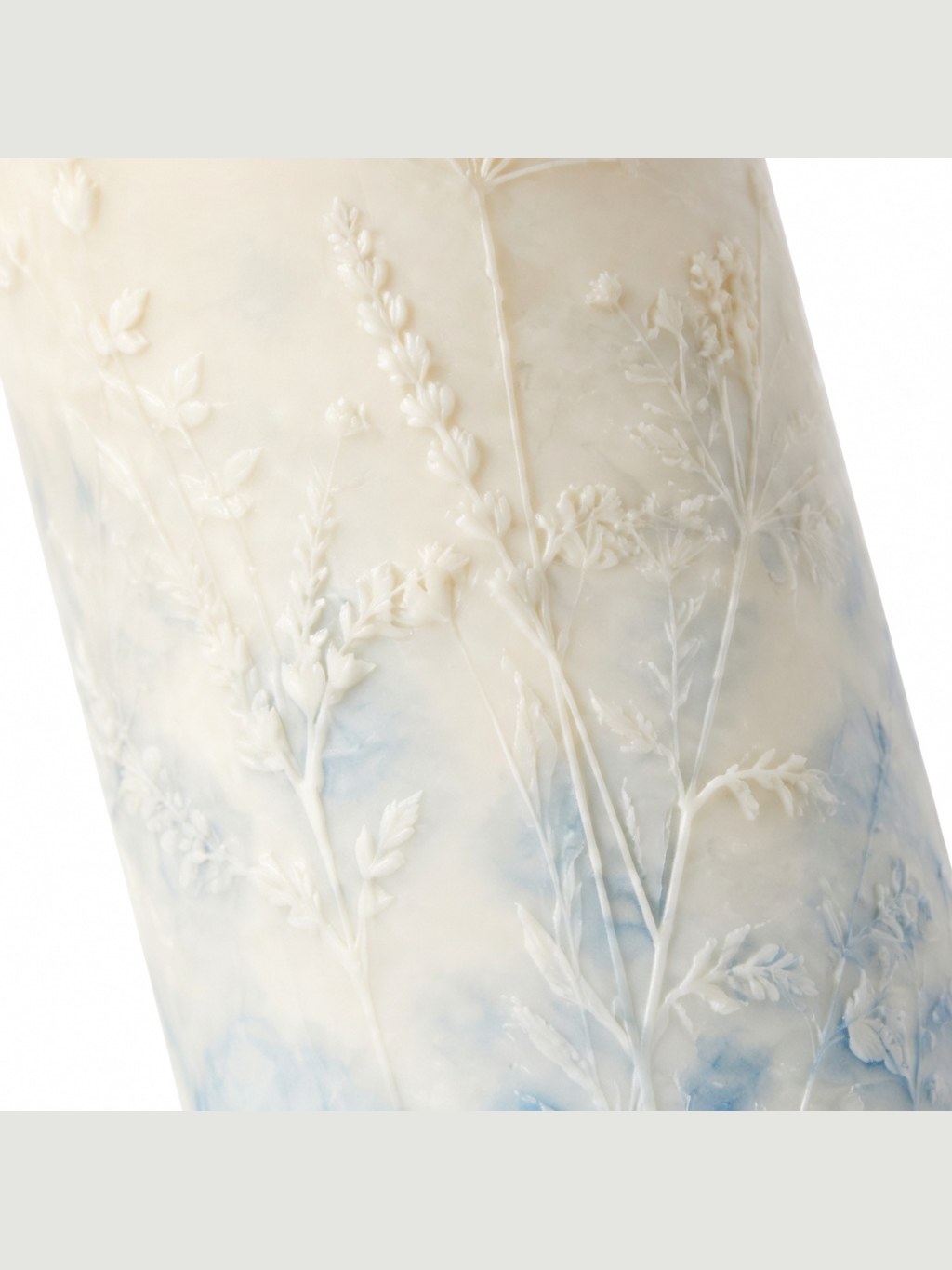 Botanical Relief Pillar Candle