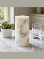 Ink-Wash Marble Pillar Candle