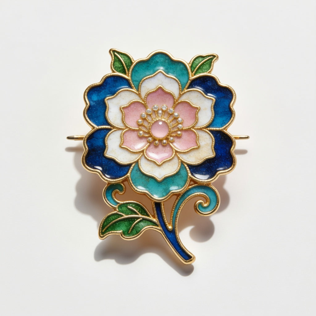 Cloisonné Brooch
