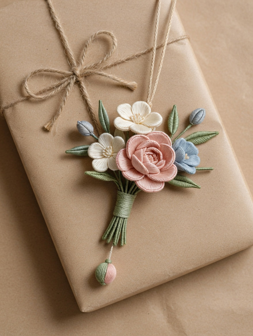 Silk Thread Wall Bouquet