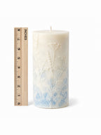 Botanical Relief Pillar Candle