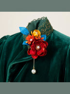 Red Peony Chanhua Hairpin