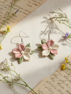 Silk Thread Blossom Earrings