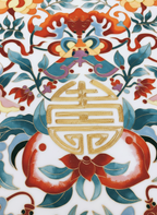 Blessing, Longevity & Reunion Cloisonné Roundel
