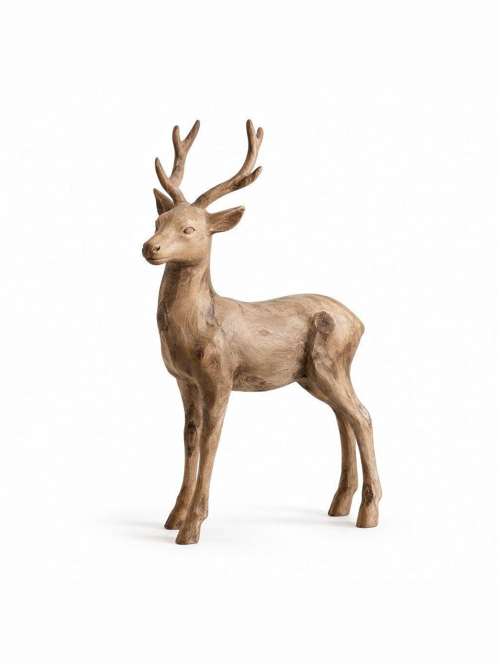 Hand-carved boxwood Deer ornament