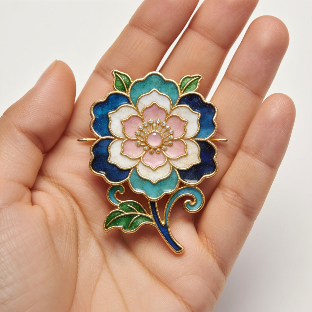 Cloisonné Brooch