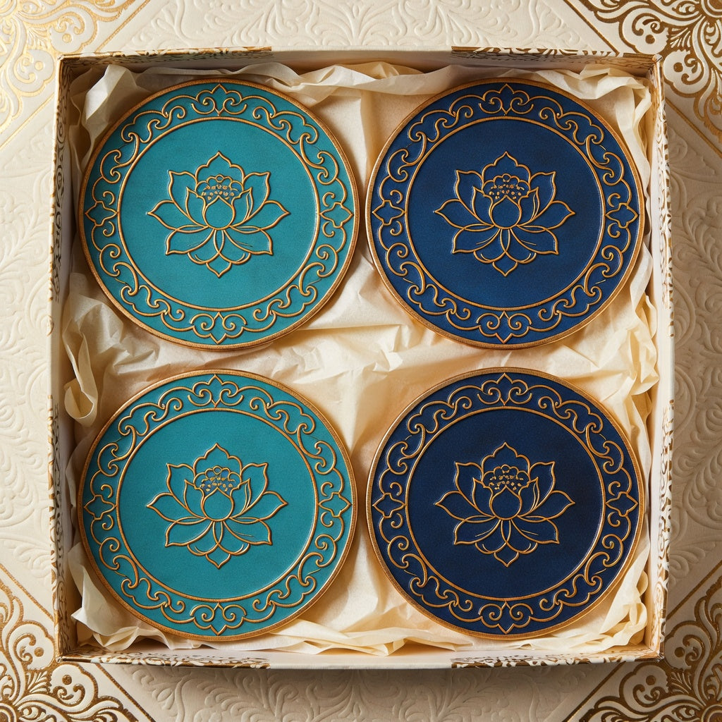 Cloisonné Coaster Set