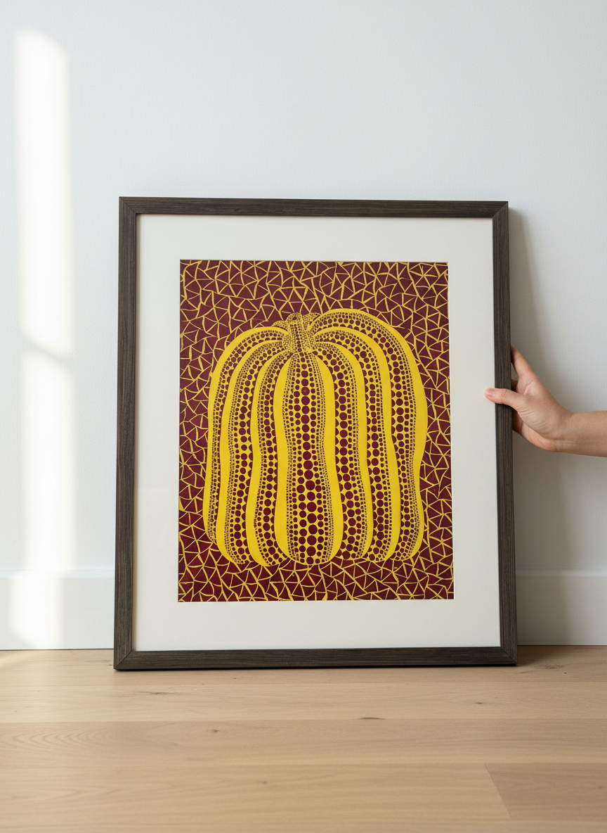 Golden Harvest Pumpkin Cloisonné Wall Art