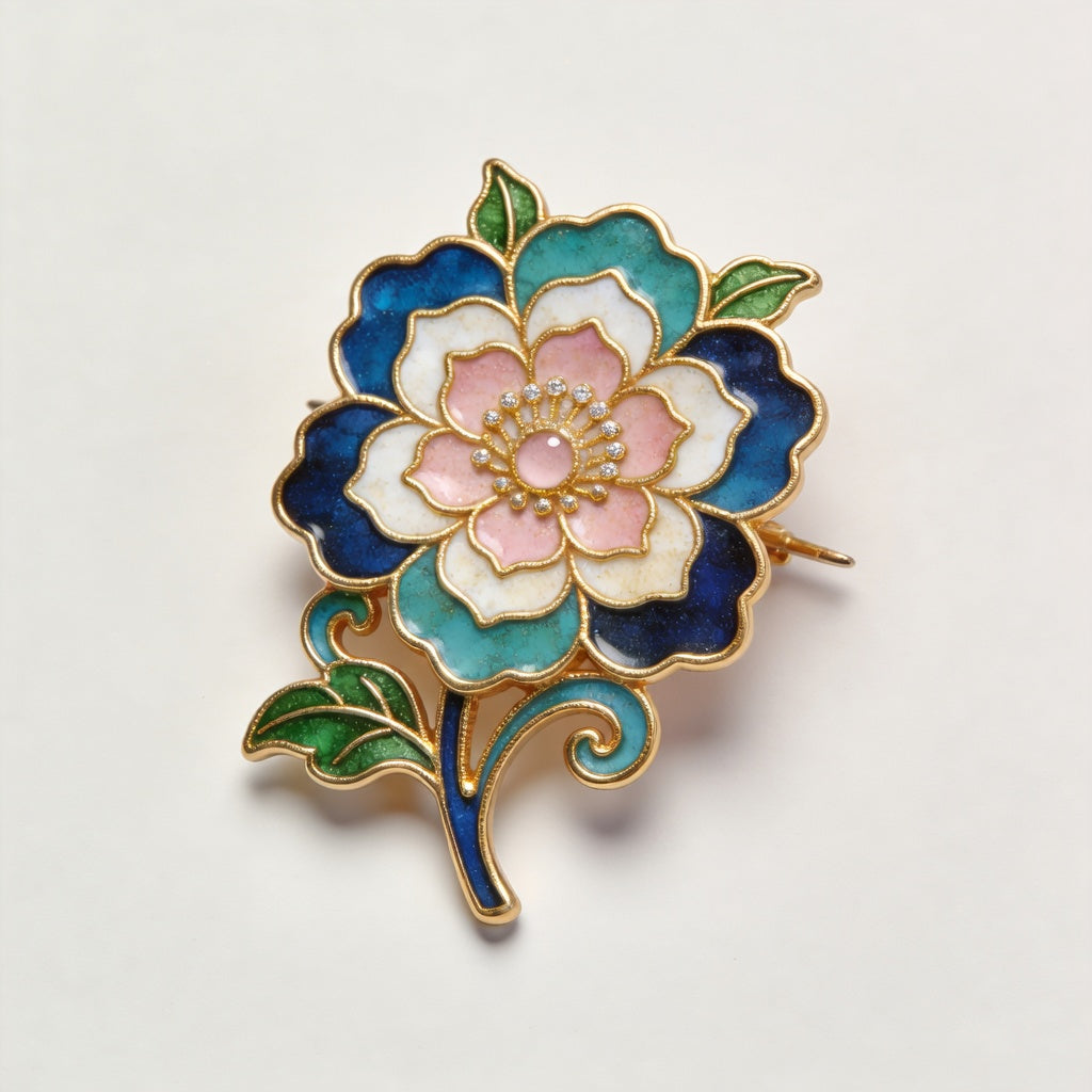 Cloisonné Brooch