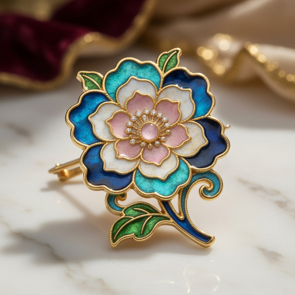 Cloisonné Brooch