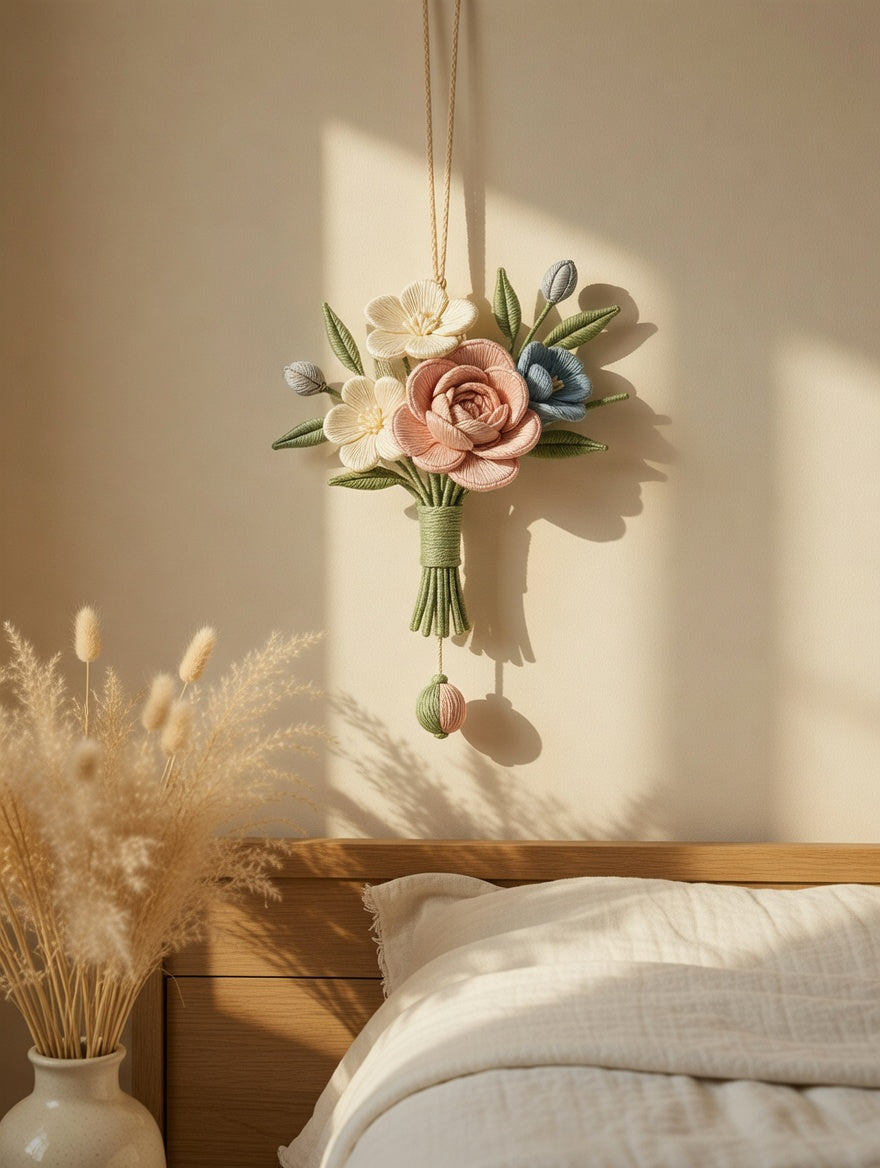 Silk Thread Wall Bouquet