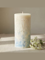 Botanical Relief Pillar Candle