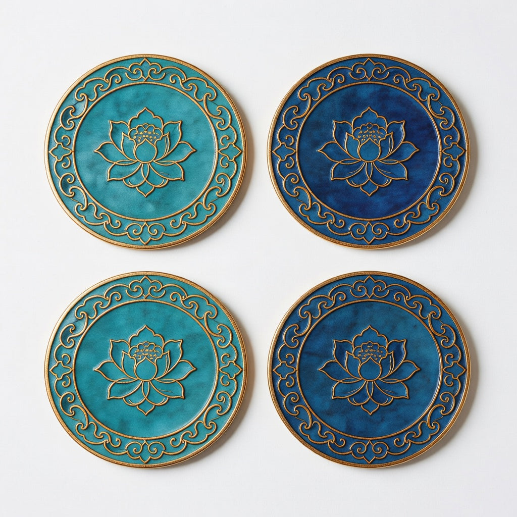 Cloisonné Coaster Set