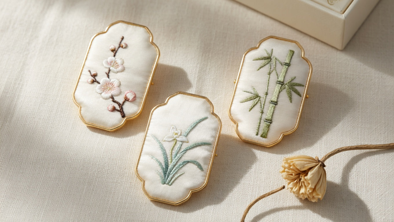 Suzhou Embroidery Brooch