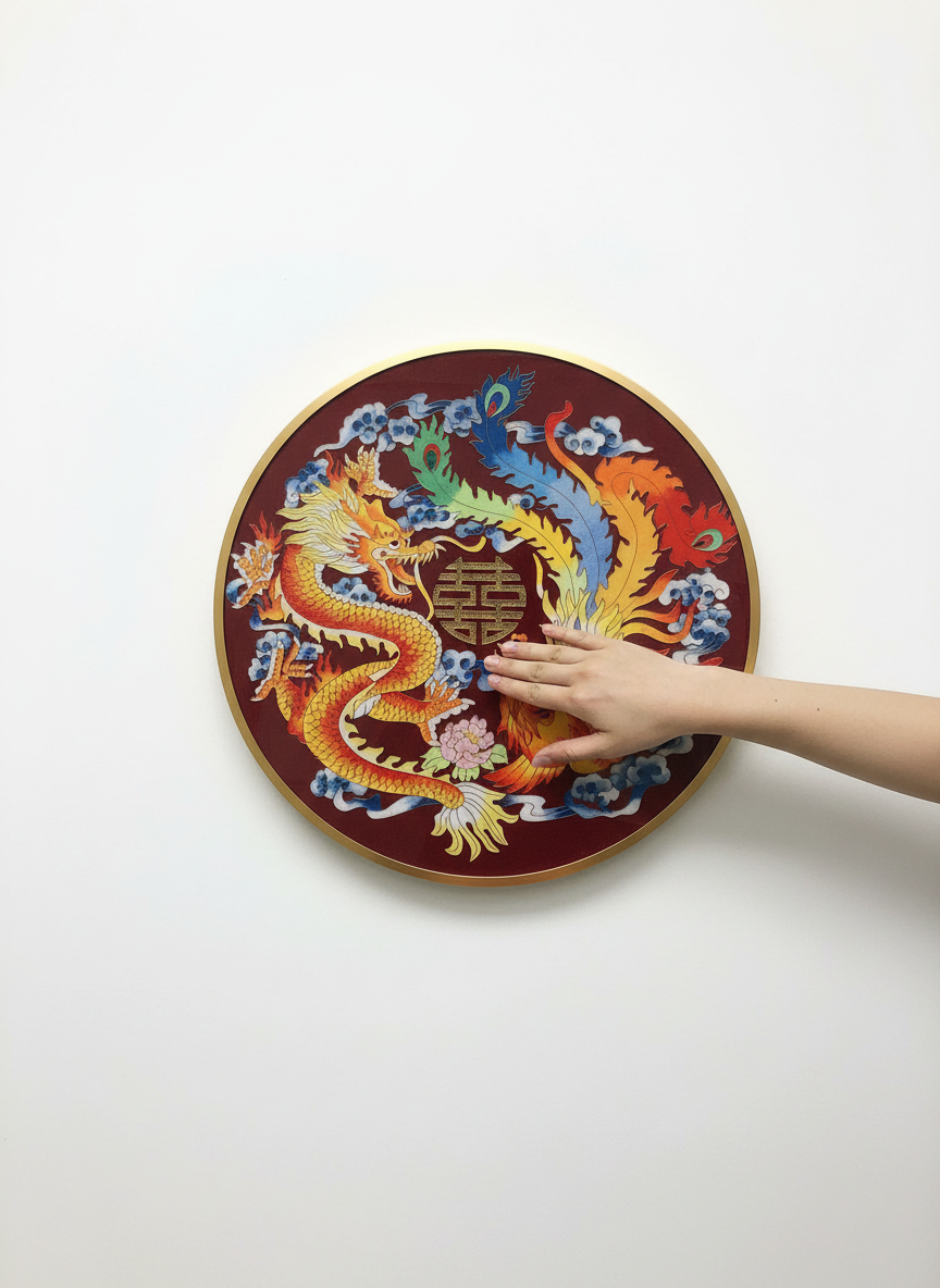Cloisonne Dragon and Phoenix Bring Auspiciousness