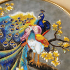 Peacock Majesty Cloisonné Round Wall Art