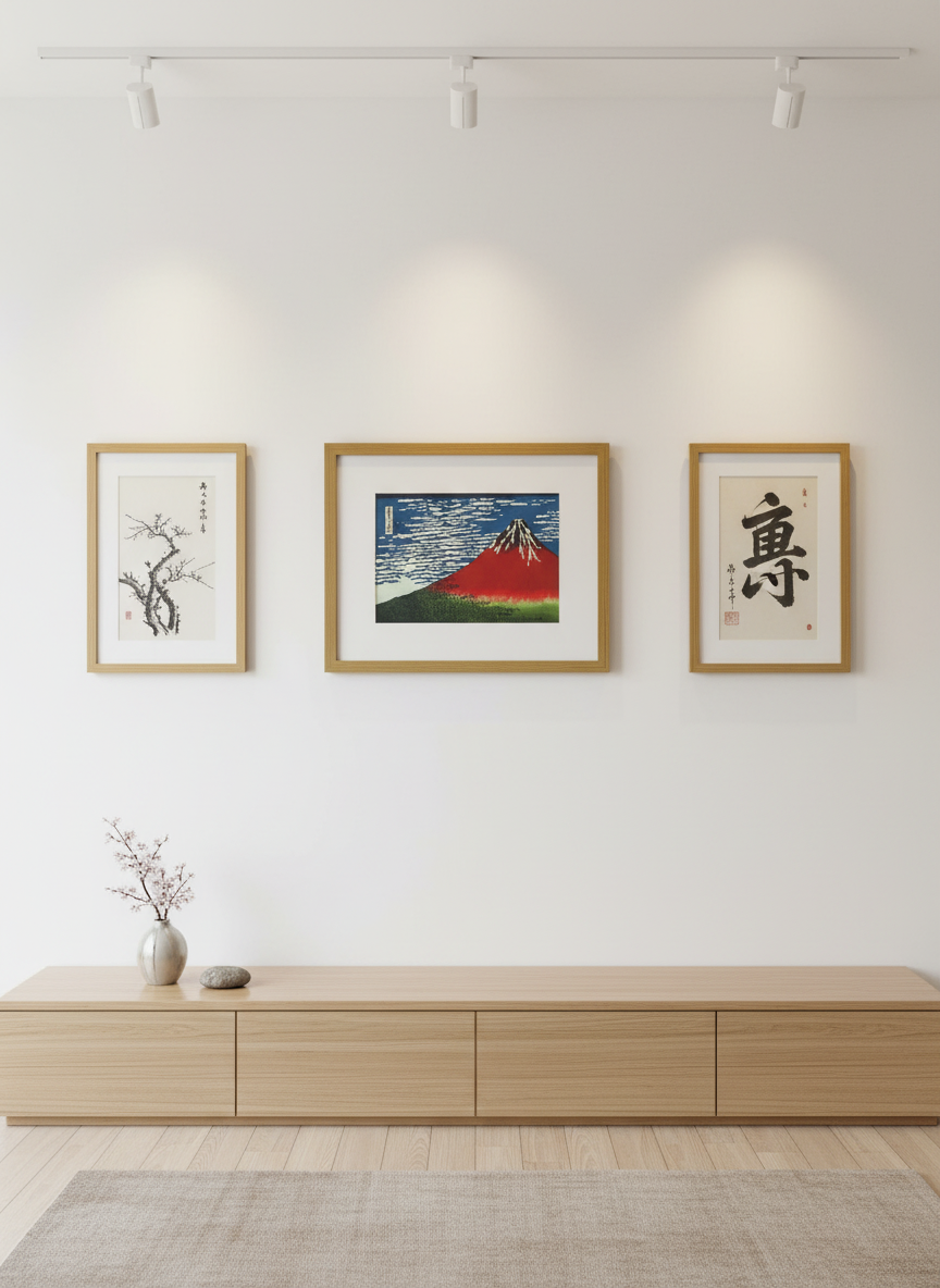 Cloisonne Crimson Mount Fuji Sky