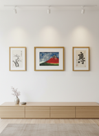 Crimson Fuji Horizon Cloisonné Art Panel